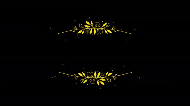 Los Títulos Boda Copian Espacio Para Flor Animada Texto Corona — Vídeo de stock