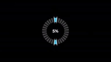 Turta Çizelgesi 0-85% Infographics Çember Yüzüğü Yükleme veya Aktarım, Alfa Kanalı ile Animasyon İndir.