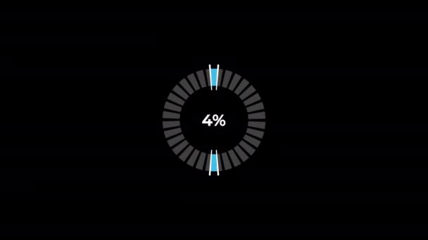 Grafico Delle Torte Percentuale Infografica Cerchio Caricamento Anello Trasferimento Scarica — Video Stock