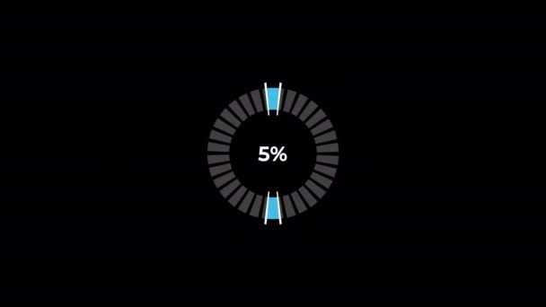 Taartdiagram Tot Percentage Infographics Cirkel Laden Ring Overdracht Download Animatie — Stockvideo