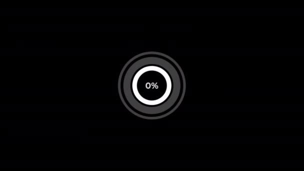 Pie Chart Percentage Infographics Loading Circle Ring Transfer Download Animation — Stock Video