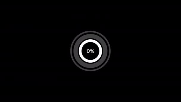 Percentage Infographics Loading Circle Ring Transfer Download Animation Alpha Channel — 비디오