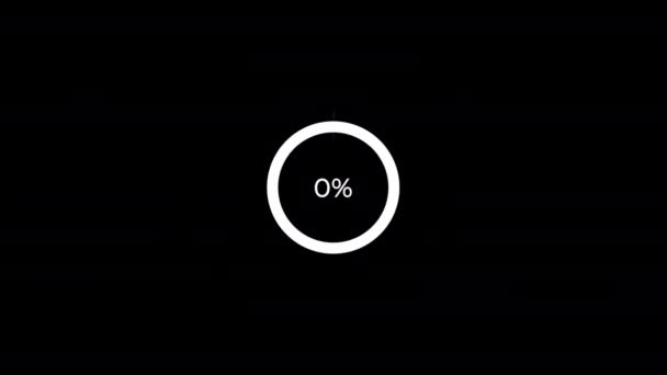 Pie Chart Percentage Infographics Loading Circle Ring Transfer Download Animation — Stock Video