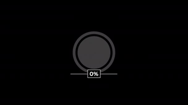 Percentage Infographics Loading Circle Ring Transfer Download Animation Alpha Channel — 비디오