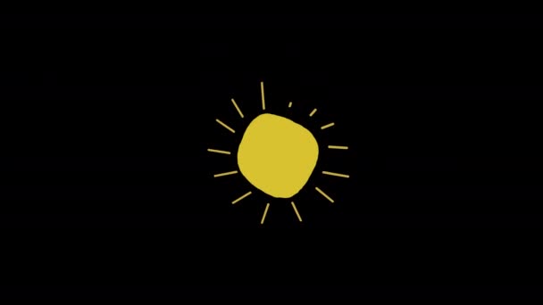 Pętla Słoneczna Animacja Wideo Przezroczyste Tło Kanałem Alfa — Wideo stockowe
