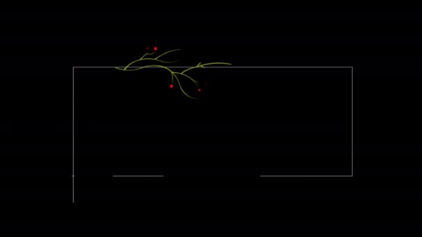 Цикл Копирования Листового Кадра Animation Video Прозрачный Фон Альфа Каналом — стоковое видео