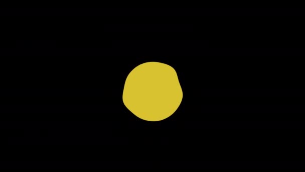 Цикл Сонячної Ікони Анімація Відео Прозорий Фон Альфа Каналом — стокове відео