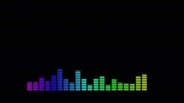 이동바 Audio Equalizer Sound Waves Meter Loop Animation Video Transparent — 비디오