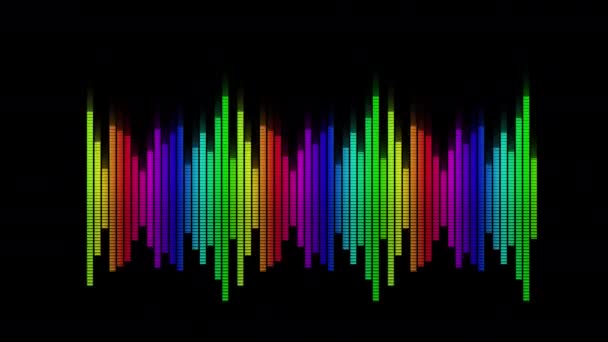 Barres Mobiles Égaliseur Audio Ondes Sonores Boucle Compteur Vidéo Animation — Video