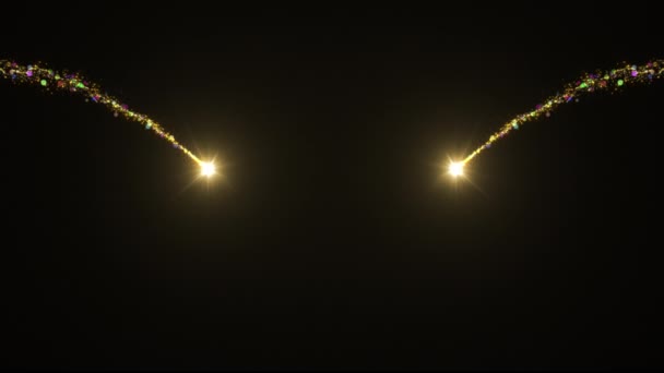 闪光粒子图标循环动画视频透明背景与阿尔法通道 — 图库视频影像