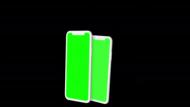 Handy Green Screen Loop Animation Video Transparenter Hintergrund Mit Alphakanal — Stockvideo