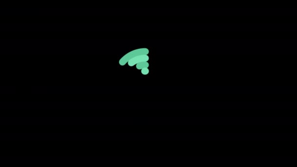 箭靶成功 射箭或目标策略动画循环动画视频透明背景阿尔法通道 — 图库视频影像