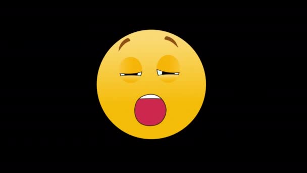 Emoji Gritando Emoji Triste Emoción Icono Bucle Movimiento Gráficos Video — Vídeos de Stock