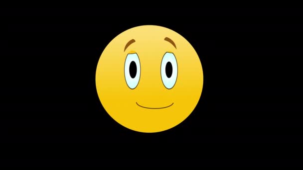 Ledsen Och Glad Smiley Emoji Känslor Ansikte Ikon Loop Rörelse — Stockvideo