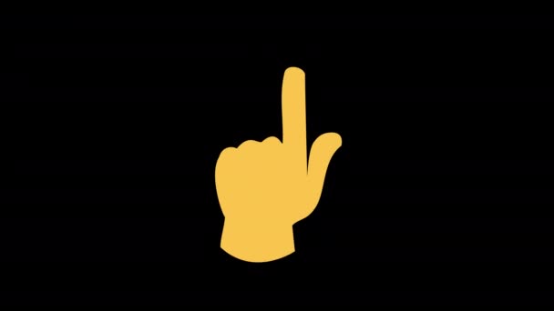 Піктограма Ручного Наведення Пальця Показ Руху Петлі Переслідувача Графіка Відео — стокове відео
