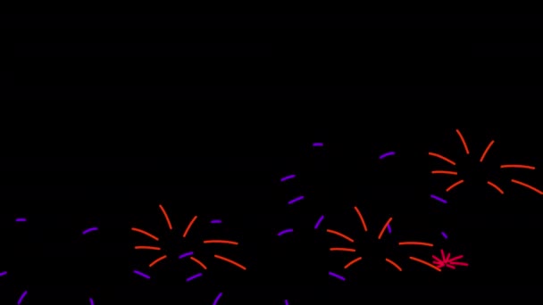 Bentuk Kembang Api Meledak Animasi Eksplosif Loop Gerak Grafis Video — Stok Video