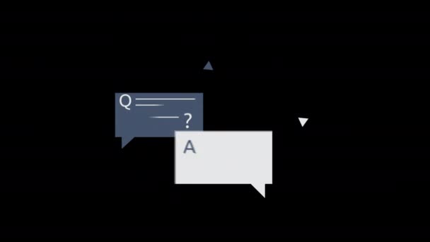 具有Alpha通道的问答图标动画循环运动图形视频透明背景 — 图库视频影像