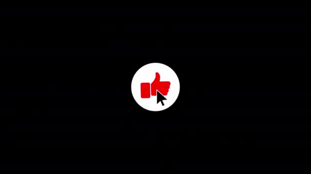 Inscreva Lembrete Como Animação Botão Com Cursor Mouse Com Canal — Vídeo de Stock