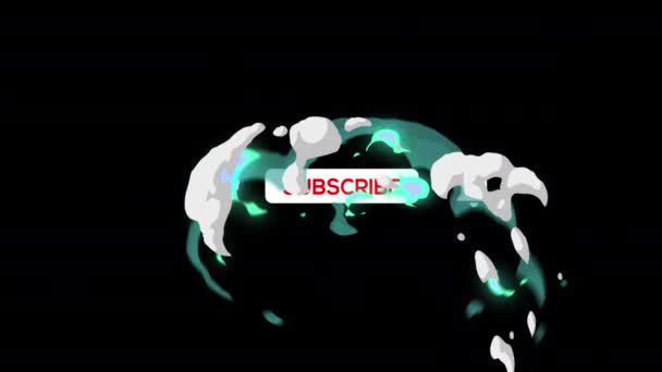 Анимация Кнопок Курсором Мыши Альфа Каналом — стоковое видео