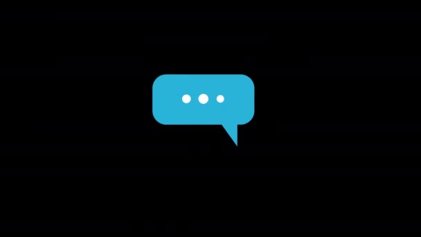 Μηνύματα Chat Φούσκα Ομιλία Δακτυλογράφηση Διαλόγου Αντίγραφο Χώρο Εικονίδιο Animation — Αρχείο Βίντεο