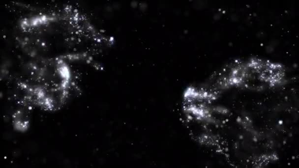 Αφηρημένη Πολύχρωμη Έκρηξη Εφέ Σωματιδίων Animation Πολύχρωμο Ψηφιακό Σωματίδια Φόντο — Αρχείο Βίντεο