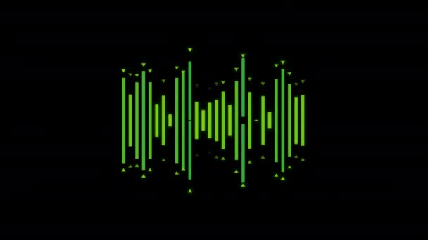 Передвижные Панели Аудио Эквалайзер Звуковые Волны Метровый Цикл Анимационное Видео — стоковое видео