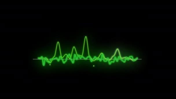Ses Dengeleyici Ses Dalgaları Ölçüm Döngüsü Canlandırma Video Şeffaf Arkaplan — Stok video