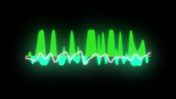 带Alpha信道的移动条音频均衡器声波表循环动画视频透明背景 — 图库视频影像