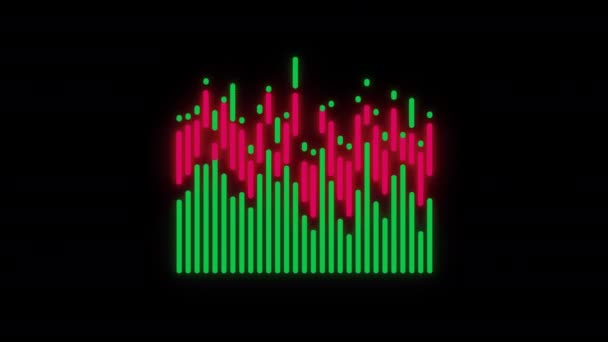 Moving Bars Audio Equalizer Sound Waves Meter Loop Animation Video — Stock Video