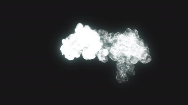Frosty Fog Effects Smoke Elements Loop Animation Video Transparent Background — Stock Video