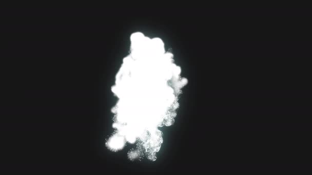 Frosty Fog Effects Smoke Elements Loop Animazione Video Sfondo Trasparente — Video Stock