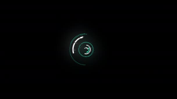Інтерфейси Hud Круга Tech Футуристичний Дисплей Голограма Кнопка Завантаження Ціль — стокове відео