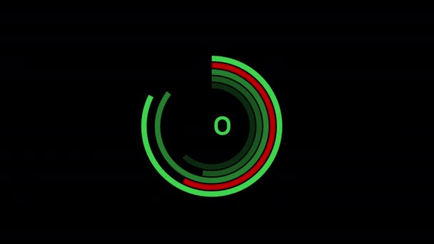 Интерфейсы Круга Hud Высокотехнологичный Футуристический Дисплей Кнопка Голограммы Загрузка Цель — стоковое видео