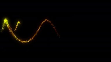 Altın parçacıklar ve parıltılar döngü animasyonu. Noel altın parıltıları. Işıklar parlayan toz izi.
