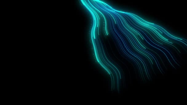 Futurista Azul Luz Raia Abstrato Alta Velocidade Linhas Trilha Efeito — Vídeo de Stock
