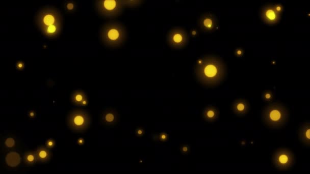 Gelbes Licht Blinkende Und Glühende Bokeh Effekt Nahtlose Schleife Animation — Stockvideo