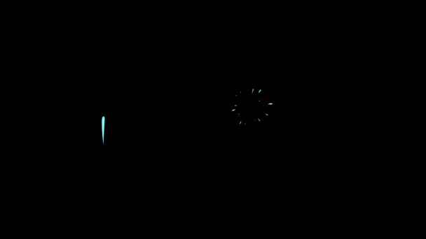 Святкові Феєрверки Вибухають Новий Рік Святкування Безшовної Петлі Анімація Відео — стокове відео