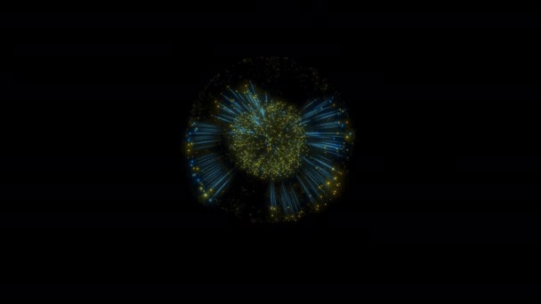 Праздничный Фейерверк Взорвать Празднование Нового Года Бесшовный Цикл Анимации Видео — стоковое видео
