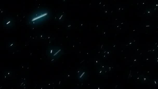 降雪效应雪花环路动画视频透明背景的Alpha信道叠加 — 图库视频影像