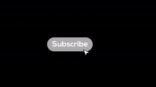 Анимация Кнопок Курсором Мыши Прозрачном Фоне Альфа Каналом — стоковое видео