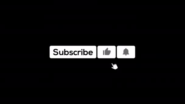 Анимация Кнопок Курсором Мыши Прозрачном Фоне Альфа Каналом — стоковое видео
