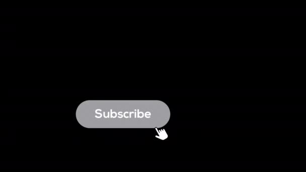 Přihlásit Odběru Připomenutí Podobně Animace Tlačítek Průhledným Pozadím Kurzoru Myši — Stock video