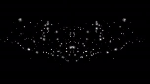 Sendero Brillante Efecto Partícula Brillante Ciclo Estrellas Brillo Chispa Mágica — Vídeos de Stock