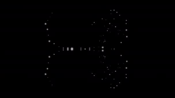 闪光小径闪烁着粒子效应魔法火花闪亮星环动画视频透明背景阿尔法通道 — 图库视频影像