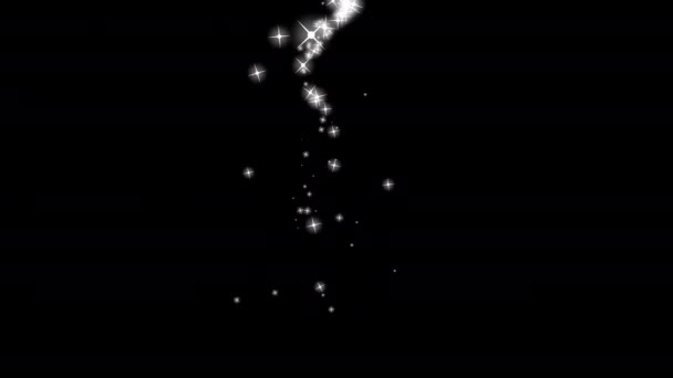 闪光小径闪烁着粒子效应魔法火花闪亮星环动画视频透明背景阿尔法通道 — 图库视频影像