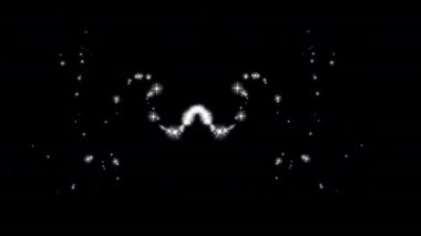Sparkling Trail Parıldayan parçacık efekti Sihirli kıvılcım parlayan yıldızlar döngü görüntü şeffaf arkaplan alfa kanalı.