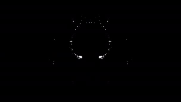 Mousserende Trail Glimrende Partikel Effekt Magic Spark Skinne Stjerner Loop – Stock-video