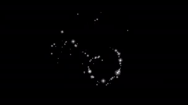 Sendero Brillante Efecto Partícula Brillante Ciclo Estrellas Brillo Chispa Mágica — Vídeo de stock