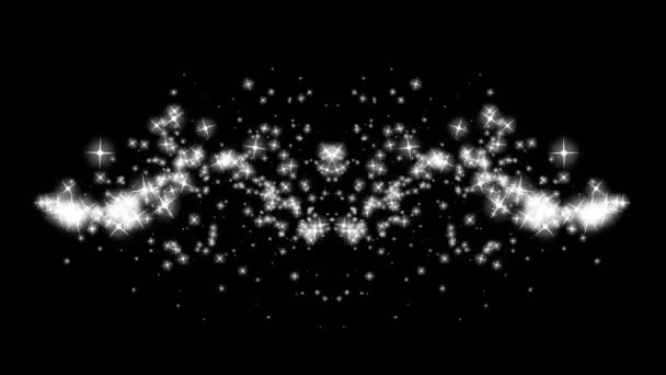 Glittrande Spår Glittrande Partikel Effekt Magic Gnista Glans Stjärnor Loop — Stockvideo