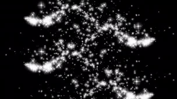 Sparkling Trail Glittering Φαινόμενο Σωματιδίων Magic Spark Λάμψη Αστέρια Βρόχο — Αρχείο Βίντεο